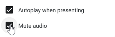 Muting the audio Muting the audio